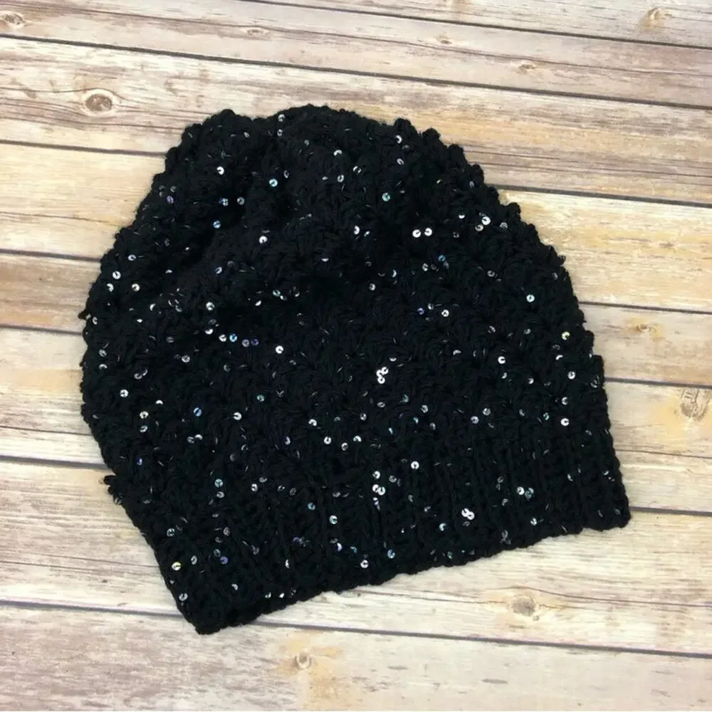 Glitzy Oversized Beanie.